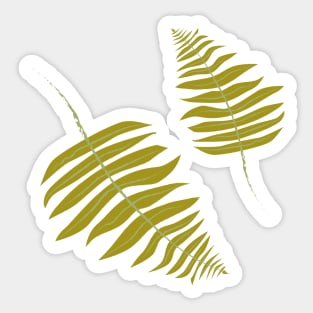 Two Ferns - Nature Illustration Sticker